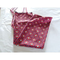 Ecotak Lycra rugless tail bag - burgundy pattern small pony
