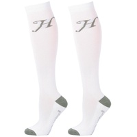 Harry's Horse Uni Long Riding Socks - White Large