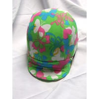 Ecotak Lycra Helmet Cover - green butterflys
