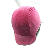 Ecotak Lycra Helmet Cover - magenta glittered velvet