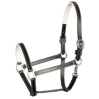 Harry’s Horse Elegance Leather Head collar/stall, halter - black