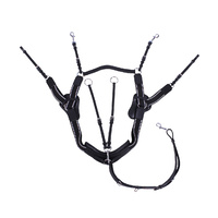 QHP Sedna 5 point eventing breastplate - black full size