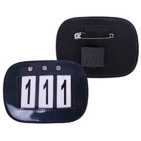QHP bridle or saddle cloth number with rhinestones - black