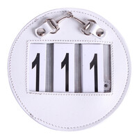 QHP Rickki bridle/saddle pad number holder - white/silver