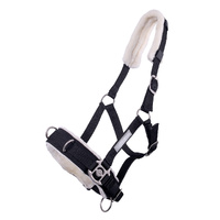 QHP lunging cavesson Bright Black