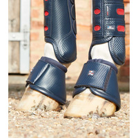 Premier Equine Carbon Wrap Over Reach Boots - Navy
