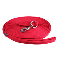 QHP Lunge Line Rein in Bag - Red