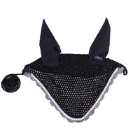 QHP Colour Ear Bonnet - Black Pony Size