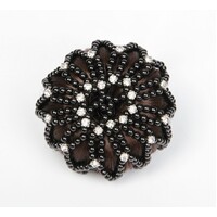 Harry’s Horse hair net bun cover crystal - black 