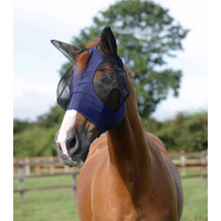 Premier Equine comfort tech Lycra fly mask navy