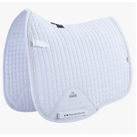 Premier Equine Close Contact Cotton European Dressage Saddle Pad - White