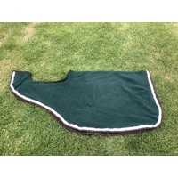 Ecotak wool quarter sheet/ exercise rug - green/white/brown