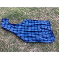 Ecotak wool quarter sheet/exercise rug - blue check
