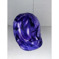 Ecotak Lycra Helmet Cover - Purple & Black Pattern