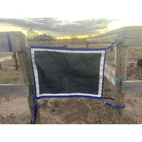 Ecotak yard/stable/gate/stall guard - charcoal , white & royal blue