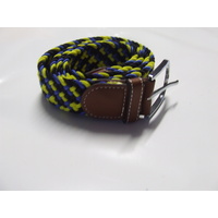 Ecotak stretchy webbing belt - blue & yellow