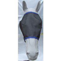 Ecotak Fly Mask Black mesh with royal blue trim 