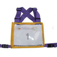 Ecotak Cross Country/Endurance Back Number Holder  2 tone - Purple/Yellow