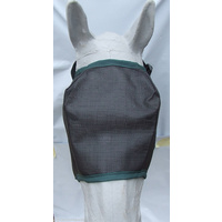 Ecotak Fly Mask/Veil Black with Bottle Green Trim 