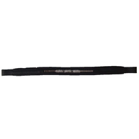 Ecotak black leather straight browband with crystal centre 
