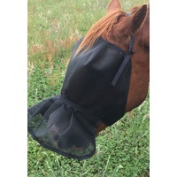Ecotak Fly Mask/Veil with NOSE SKIRT Black