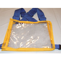 Ecotak Cross Country/Endurance Back Number Holder  2 tone - Yellow/royal blue