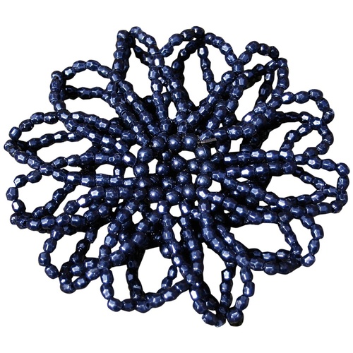 Harry's Horse Pearl Hair Net Bun Cover - Navy