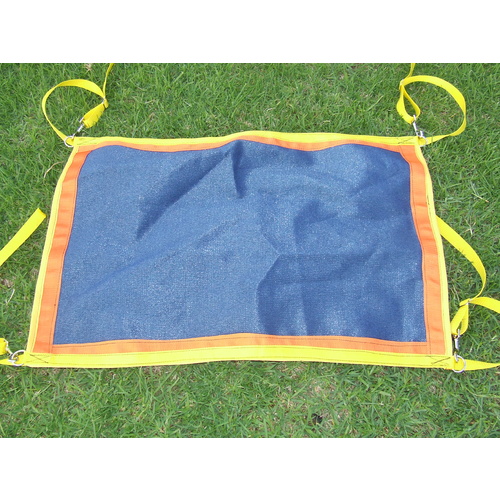 Ecotak yard/stable/gate/stall guard - navy blue orange & yellow
