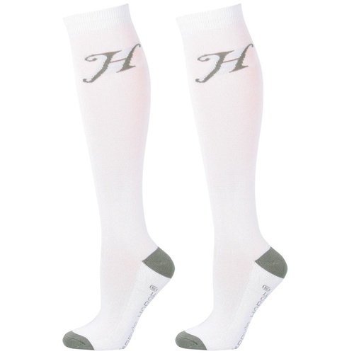 Harry's Horse Uni Long Riding Socks - White Large