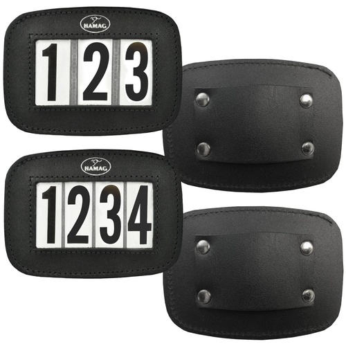 Hamag Black Leather Halter Numbers.
