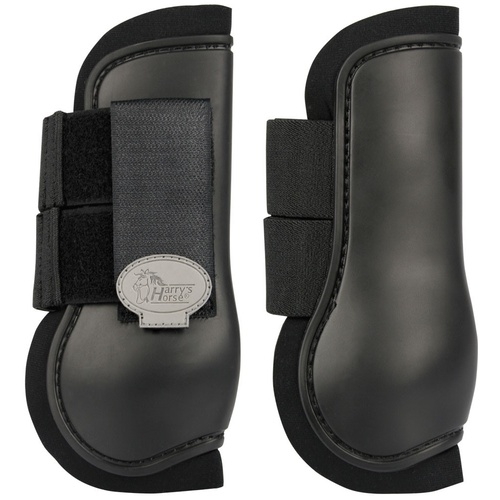 Harry's Horse Open front Tendon Boots - black shetland size