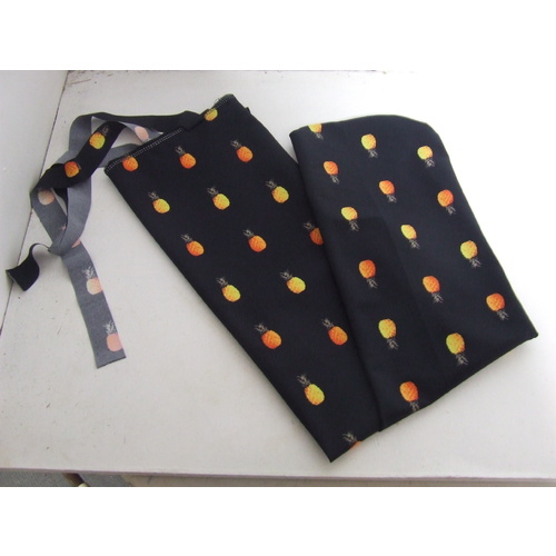 Ecotak Lycra Rugless Tail Bag - Black Pineapples -shetland