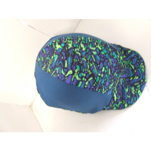 Ecotak Lycra Helmet Cover - teal abstract