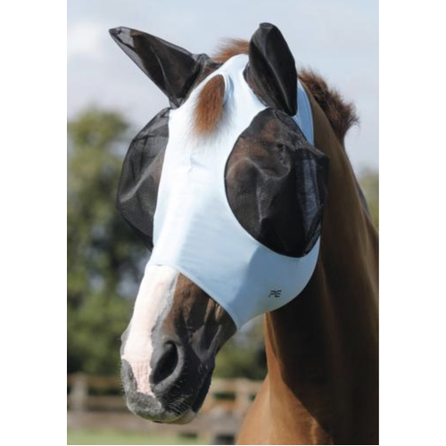 Premier Equine comfort tech Lycra fly mask grey [Size : Large]