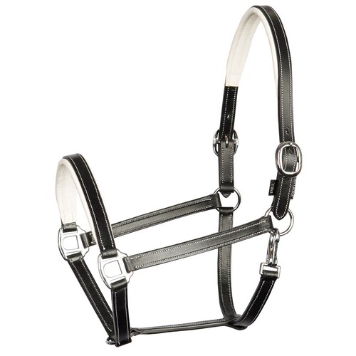 Harry’s Horse Elegance Leather Head collar/stall, halter - brown [Size: Cob]