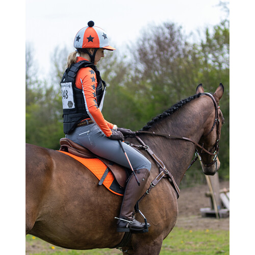 QHP Vegas cross country base layer & helmet cover - flame orange