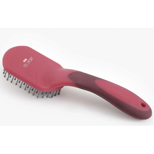 Premier Equine Soft Touch Mane & Tail Brush - wine & fuchsia