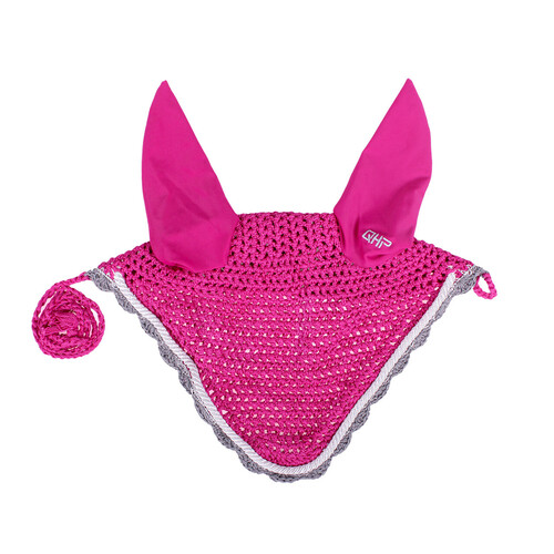 QHP Colour Ear Bonnet - Pink Pony Size