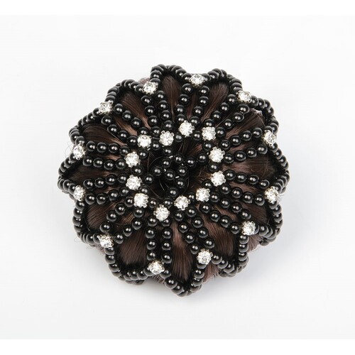 Harry’s Horse hair net bun cover crystal - black 