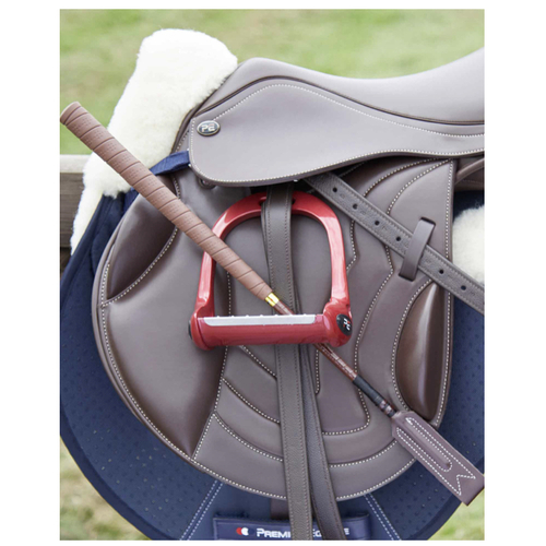 Premier Equine Foligno Jumping Bat/Whip - Brown 