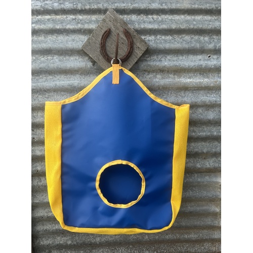 Ecotak Heavy Duty PVC Hay Bag with Mesh Sides - Royal blue/Yellow