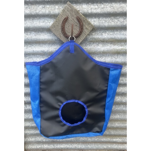Ecotak Heavy Duty PVC Hay Bag with Mesh Sides - Black/Royal Blue