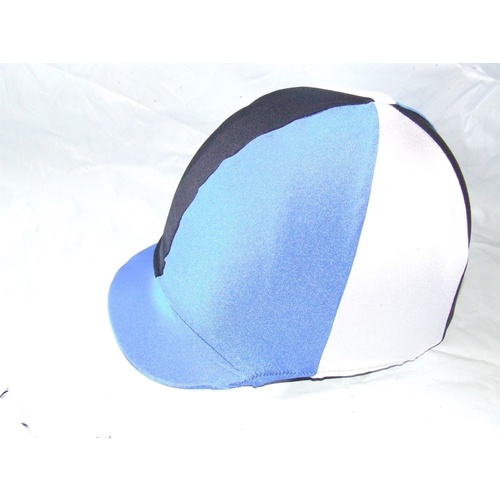 Ecotak lycra helmet cover - cross country colours, Custom 6 panel helmet cover. 