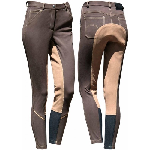 Harry's Horse Monaco denim sticky bum jodhpurs/breeches - Brown