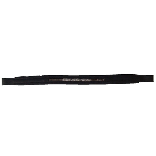 Ecotak black leather straight browband with crystal centre