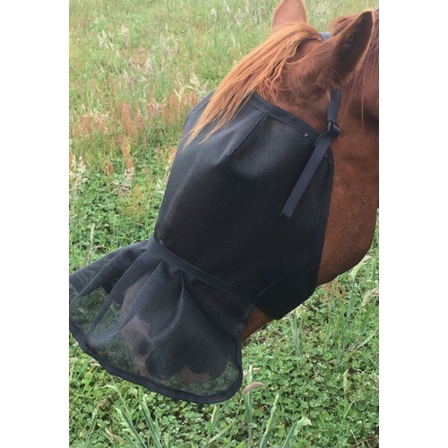 Ecotak Fly Mask/Veil with NOSE SKIRT Black
